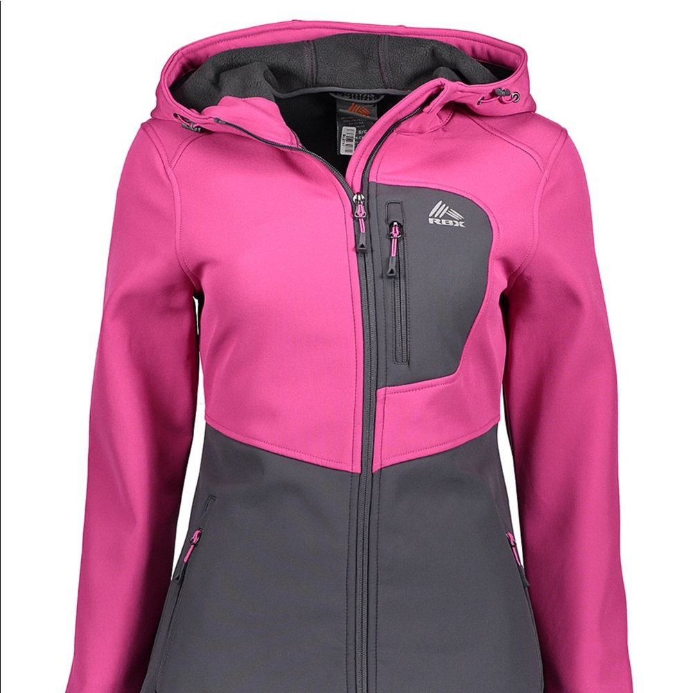 Fuchsia & Charcoal Full-Zip Pocket Jacket